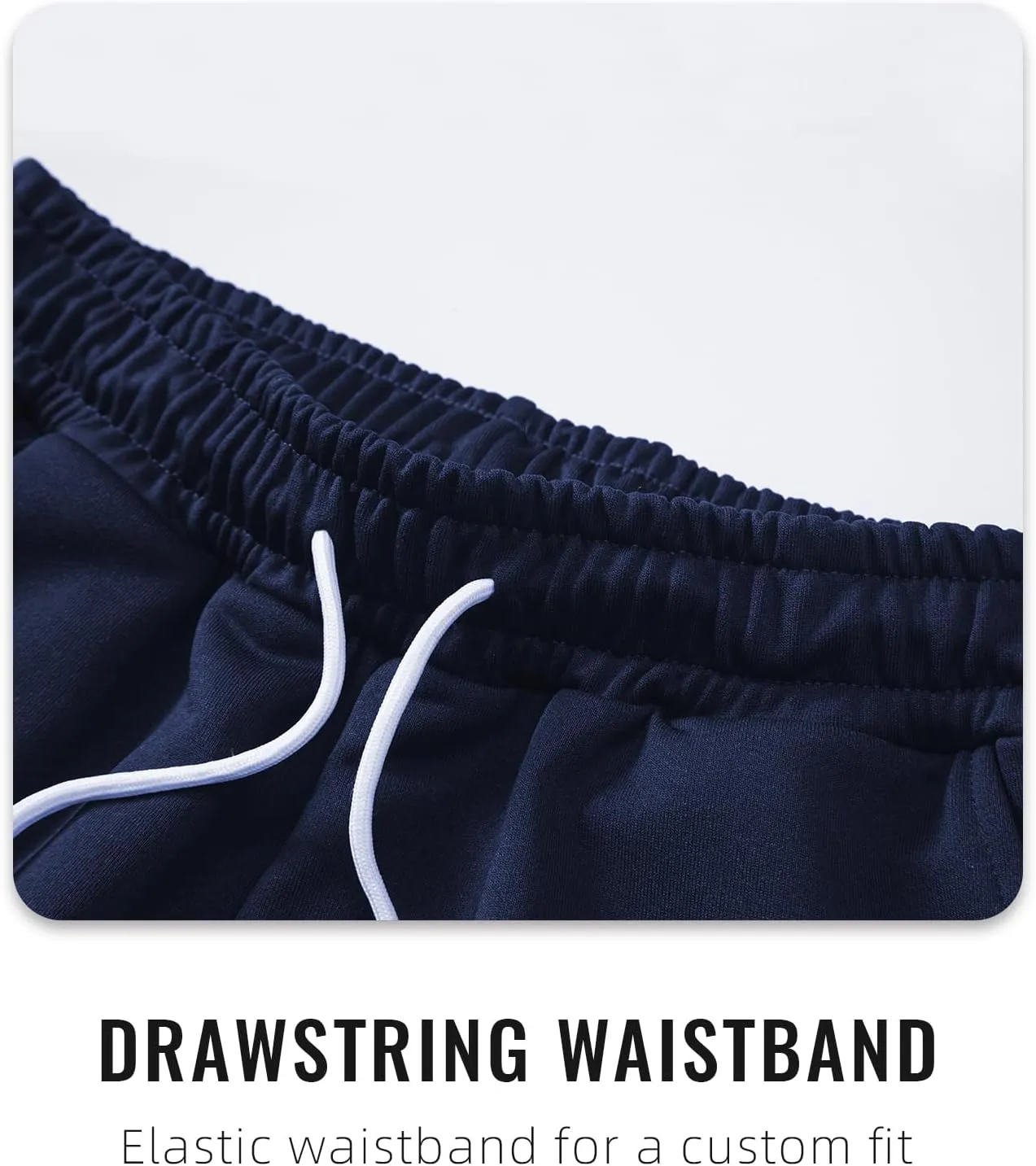 A WATERWANG Men's Cargo Sweat Shorts Casual Drawstring Elastic Waist Athletic Workout Gym Jogger Shorts with 5 Pockets