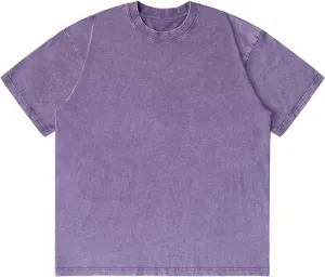 Arnodefrance Unisex Vintage Loose Fit Crewneck Acid Washed Tshirt Oversized Tee Shirt Heavyweight Cotton Short Sleeve Shirt