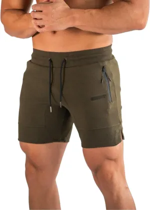 Athletic Shorts for Men Gym Workout Running SweatShorts Quick Dry Slim Fit Drawstring Zipper Pocket Summer Pants 2025