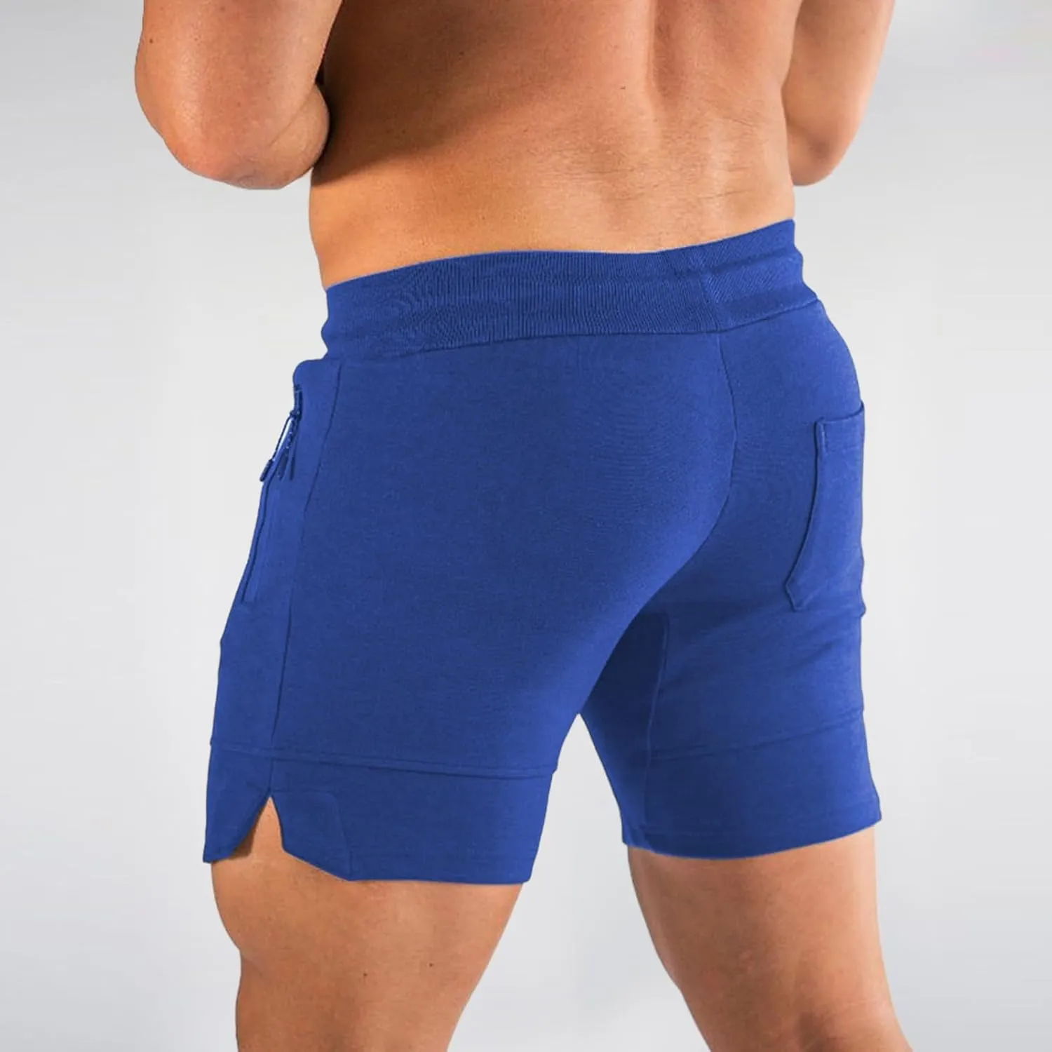 Athletic Shorts for Men Gym Workout Running SweatShorts Quick Dry Slim Fit Drawstring Zipper Pocket Summer Pants 2025