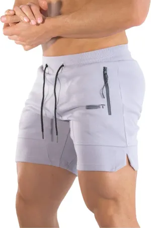Athletic Shorts for Men Gym Workout Running SweatShorts Quick Dry Slim Fit Drawstring Zipper Pocket Summer Pants 2025