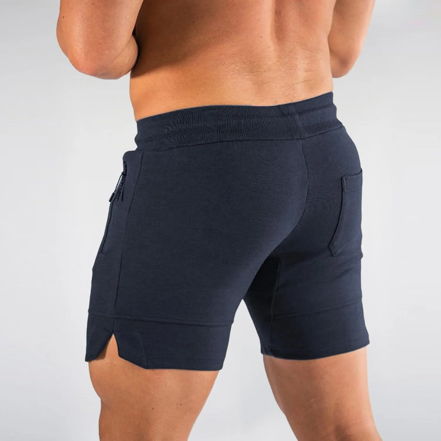 Athletic Shorts for Men Gym Workout Running SweatShorts Quick Dry Slim Fit Drawstring Zipper Pocket Summer Pants 2025