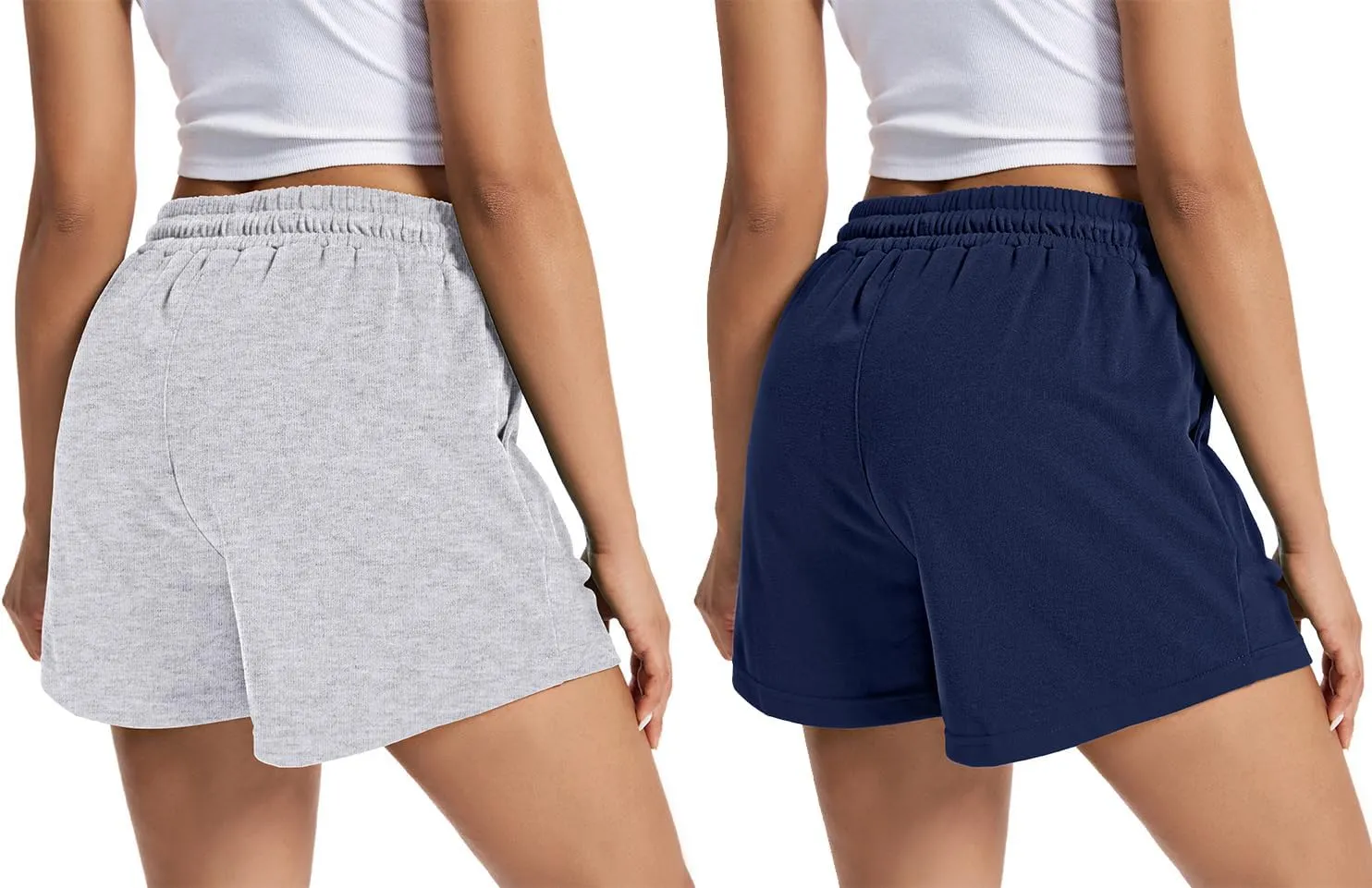 Auriviz Women's Sweat Shorts Comfy Lounge Running Shorts Gym Summer Casual High Waisted Athletic Shorts with Pockets