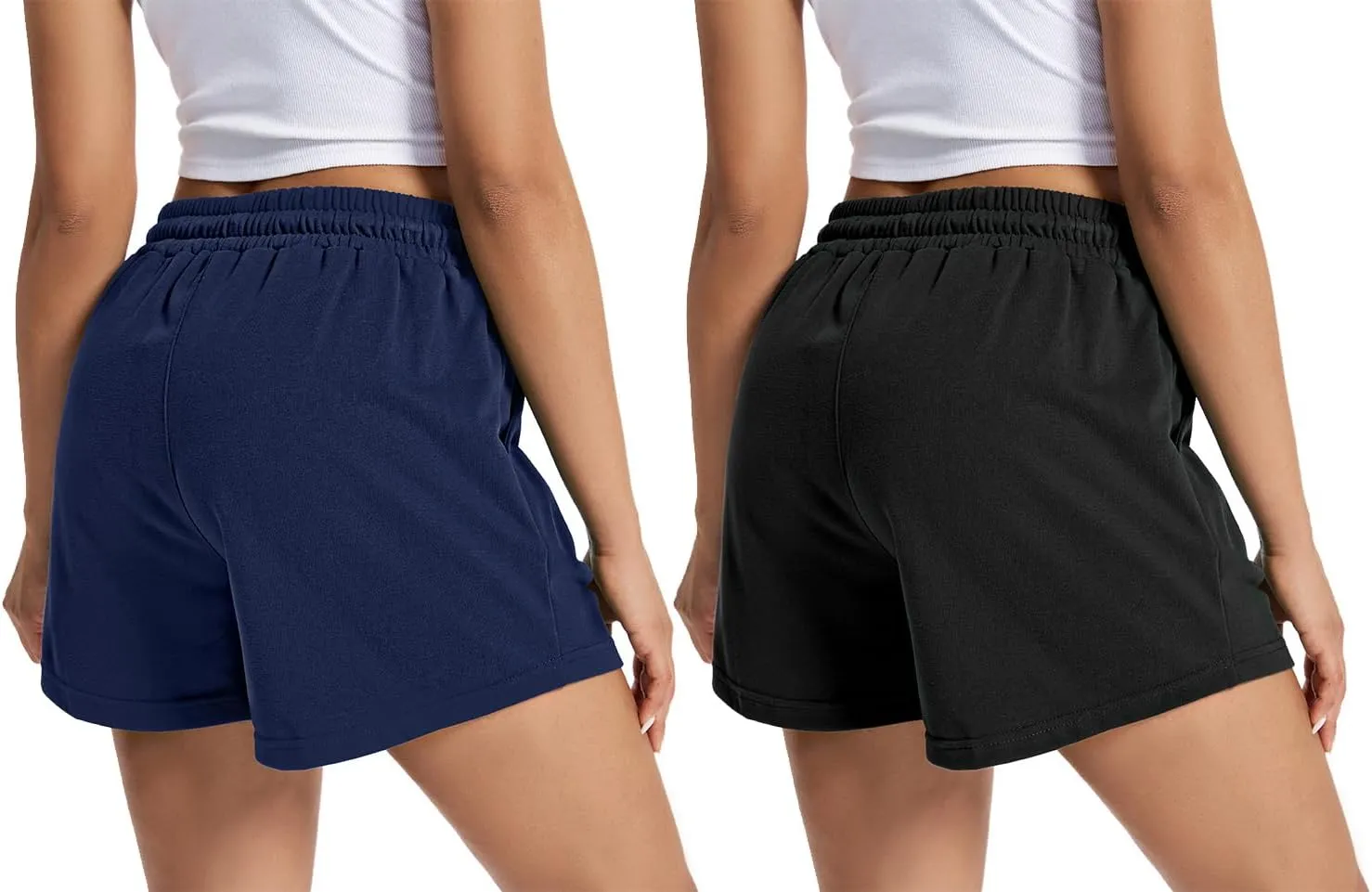 Auriviz Women's Sweat Shorts Comfy Lounge Running Shorts Gym Summer Casual High Waisted Athletic Shorts with Pockets