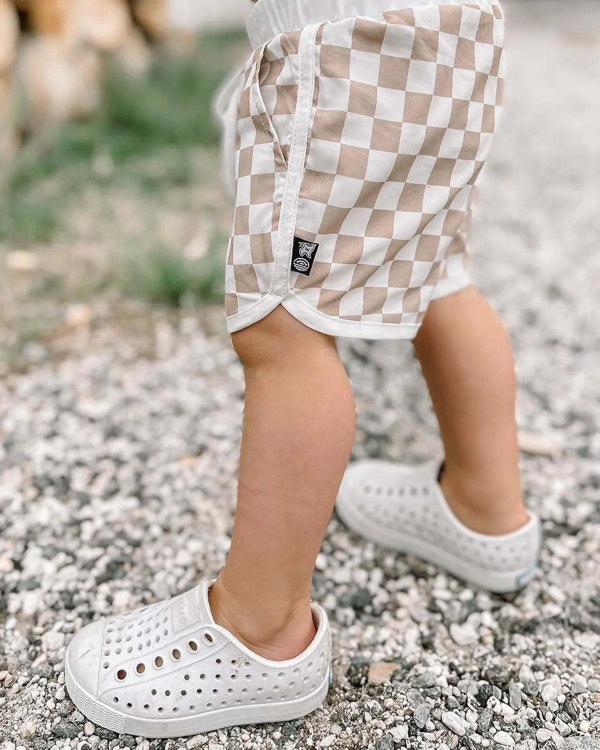 Baby Boy Cotton Shorts Toddler Boys Summer Checkerboard Jogger Shorts Elastic Waist Casual Short Pants with Pockets