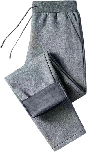 BIFUTON Fleece Lined Pants Men Big and Tall,Men's Sherpa Lined Athletic Sweatpants Winter Warm Track Pants Heavyweight Pants