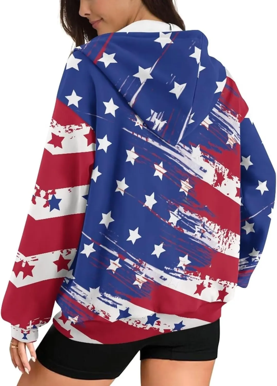 Biyejit Womens Zip Up Hoodies Long Sleeve Fall Oversized Sweatshirts Y2K Jacket with Pockets