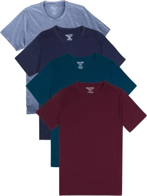 Bolter 4 Pack Men's Everyday Cotton Blend Short Sleeve T-Shirt