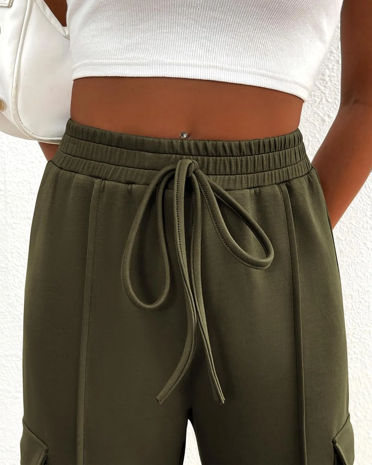 BTFBM Women's Running Sweatpants Fall Baggy Wide Leg Lounge Pants Casual Workout Joggers Pants with Pockets