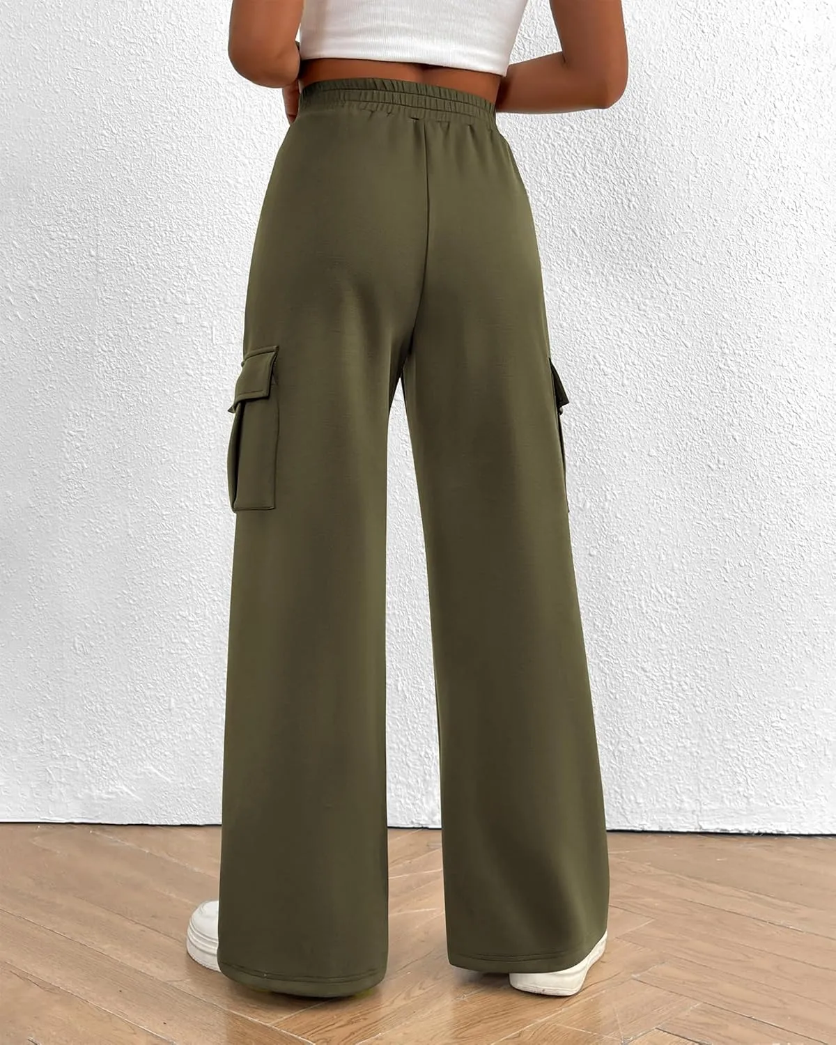 BTFBM Women's Running Sweatpants Fall Baggy Wide Leg Lounge Pants Casual Workout Joggers Pants with Pockets