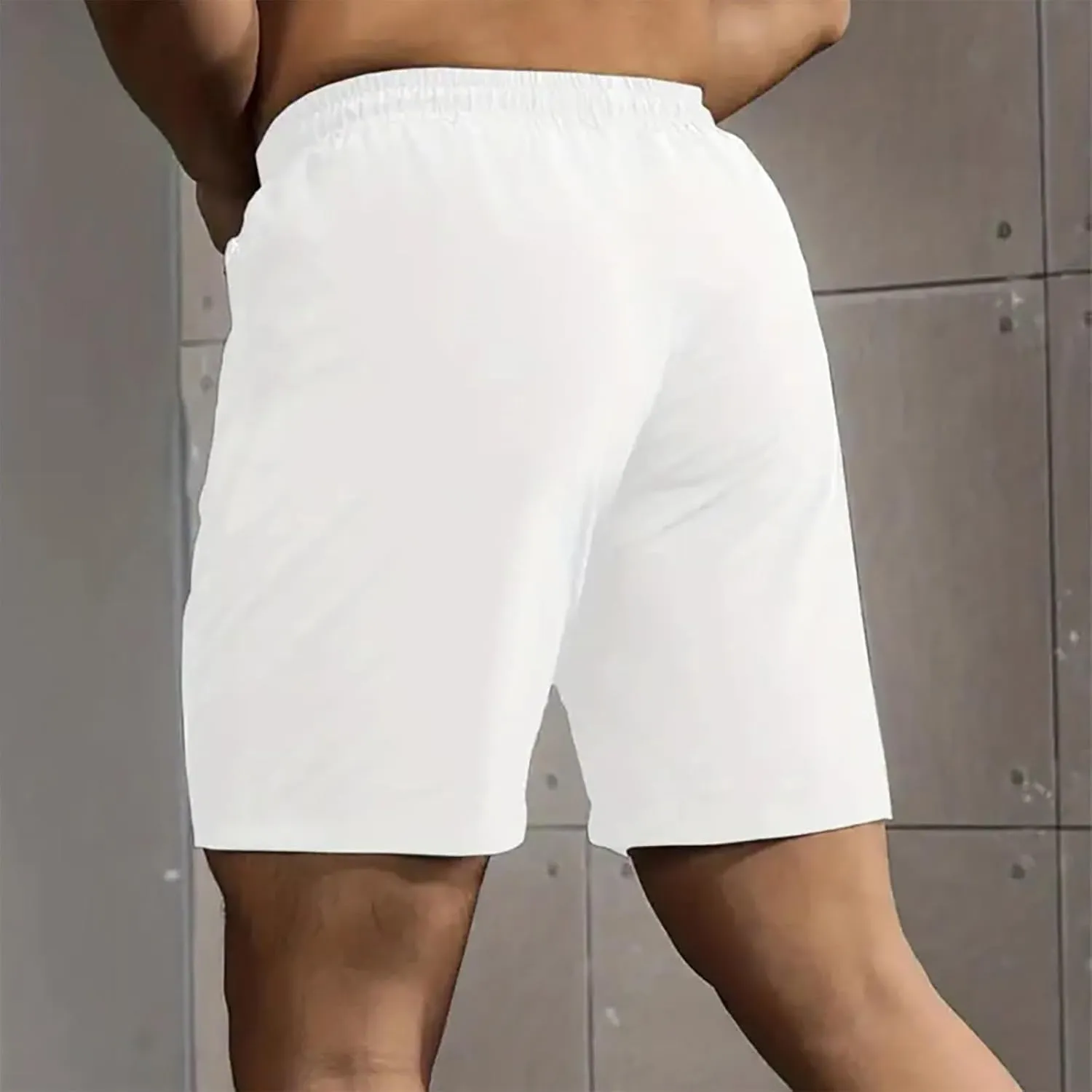 Cambkatl Men's Workout Running Shorts Drawstring Quick Dry Breathable Casual Summer Outdoot Beach Shorts with Zipper Pockets