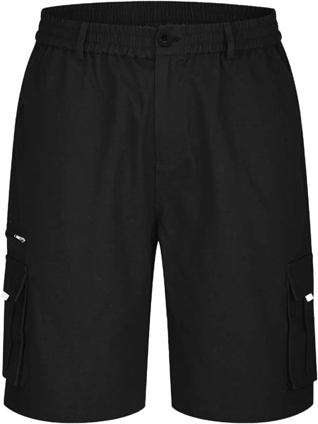 Cargo Shorts for Men Baggy Lightweight Casual Fashion Shorts with Multi-Pocket Button Zipper Elastic Waist Half Pants
