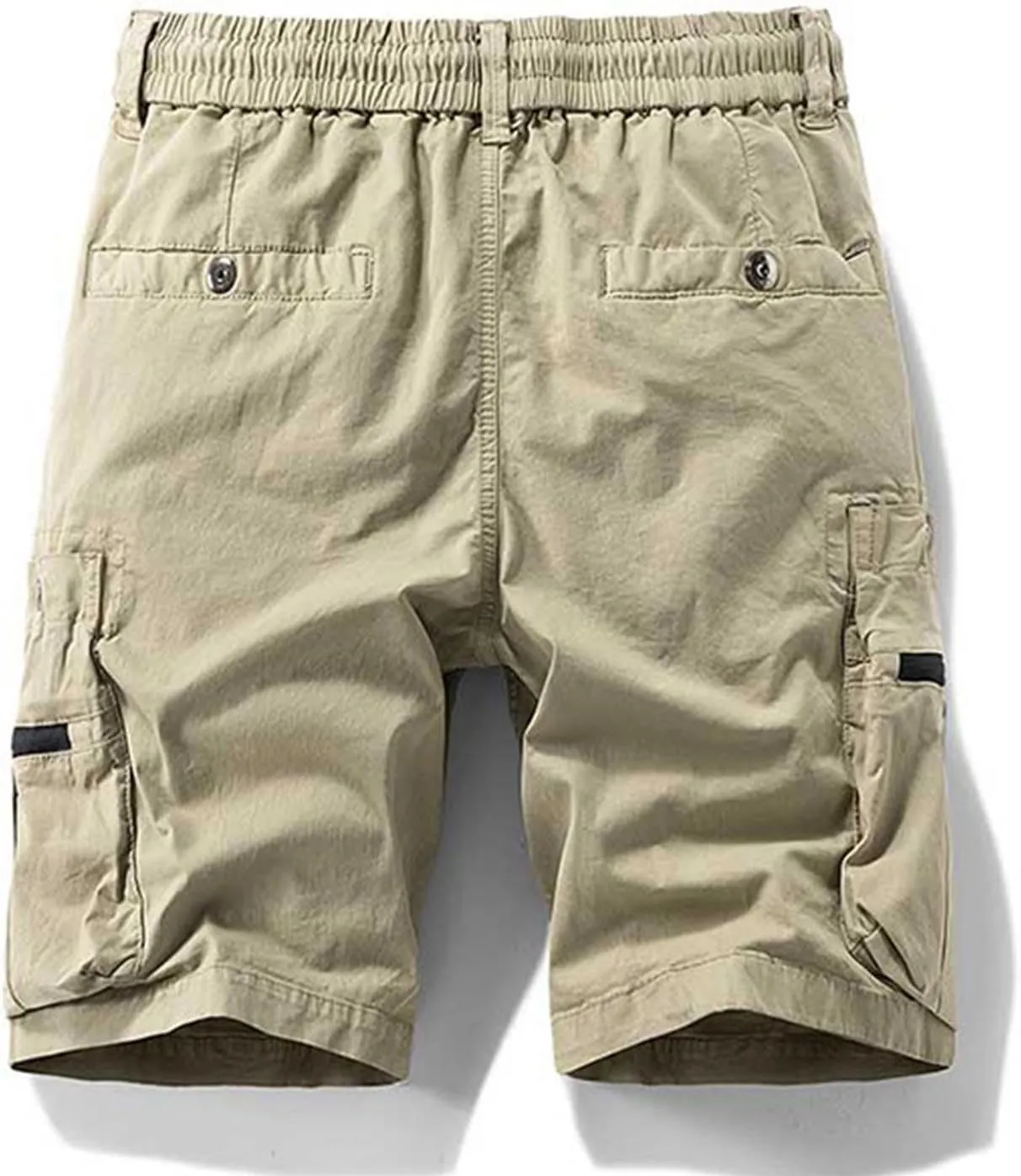 Cargo Shorts for Men Cotton Plus Size Stretch Comfy Sweat Short Drawstring Baggy Multiple Pockets Workwear Shorts
