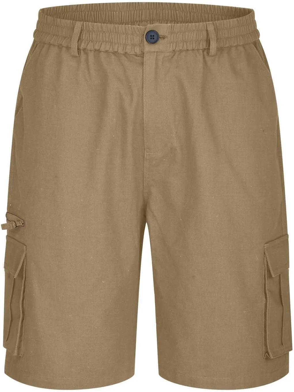 Cargo Shorts for Men Elastic Waist 2024 Summer Casual Bermuda Shorts Drawstring Stretch Loose Shorts & Multi Pockets