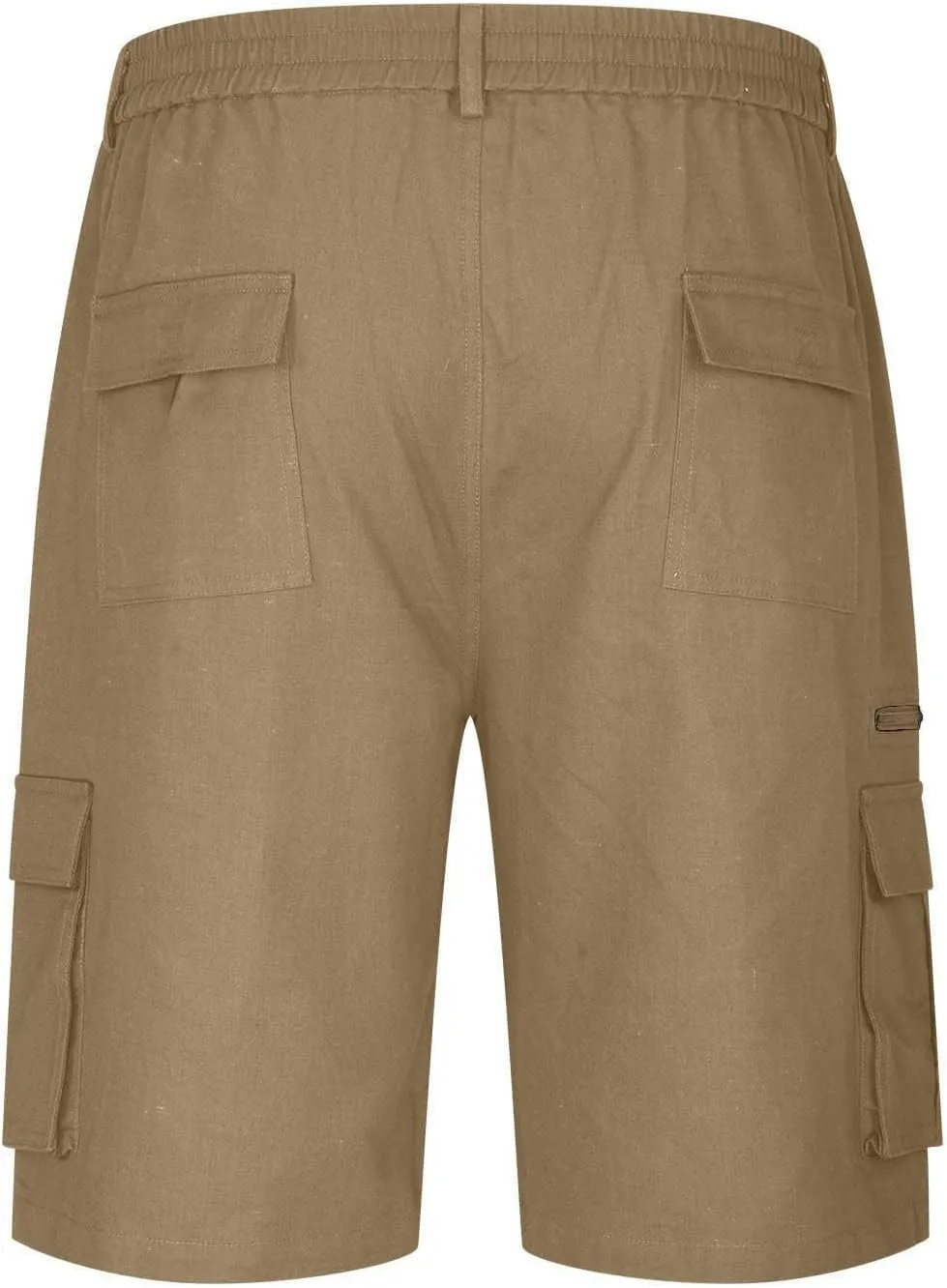 Cargo Shorts for Men Elastic Waist 2024 Summer Casual Bermuda Shorts Drawstring Stretch Loose Shorts & Multi Pockets