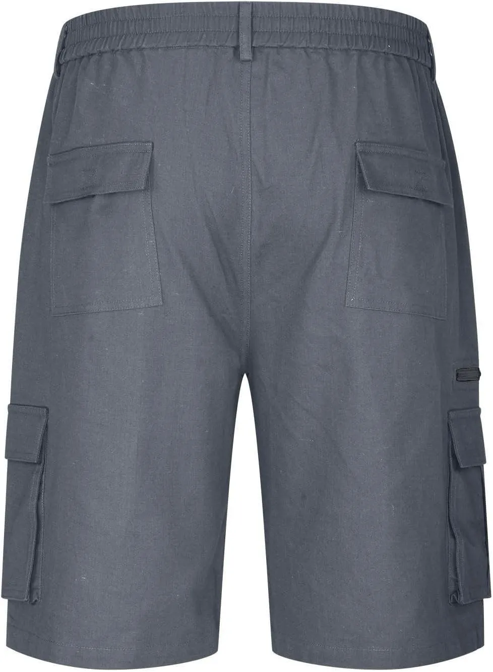 Cargo Shorts for Men Elastic Waist 2024 Summer Casual Bermuda Shorts Drawstring Stretch Loose Shorts & Multi Pockets