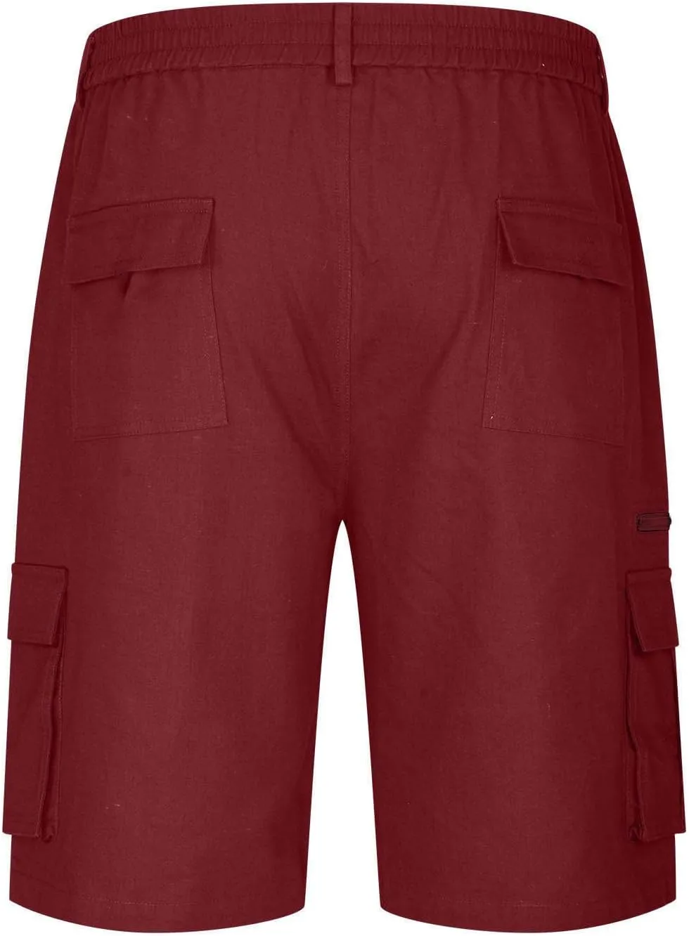 Cargo Shorts for Men Elastic Waist 2024 Summer Casual Bermuda Shorts Drawstring Stretch Loose Shorts & Multi Pockets