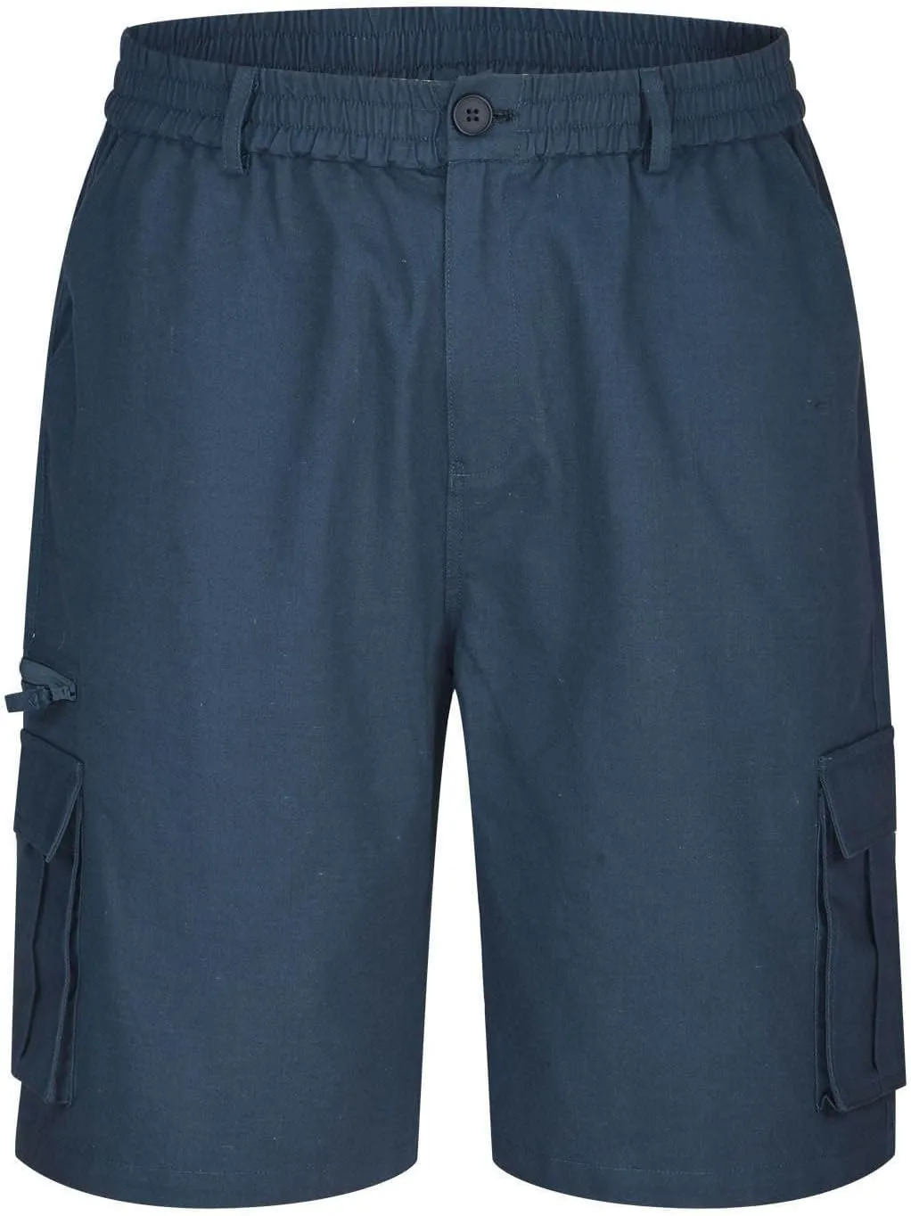 Cargo Shorts for Men Elastic Waist 2024 Summer Casual Bermuda Shorts Drawstring Stretch Loose Shorts & Multi Pockets