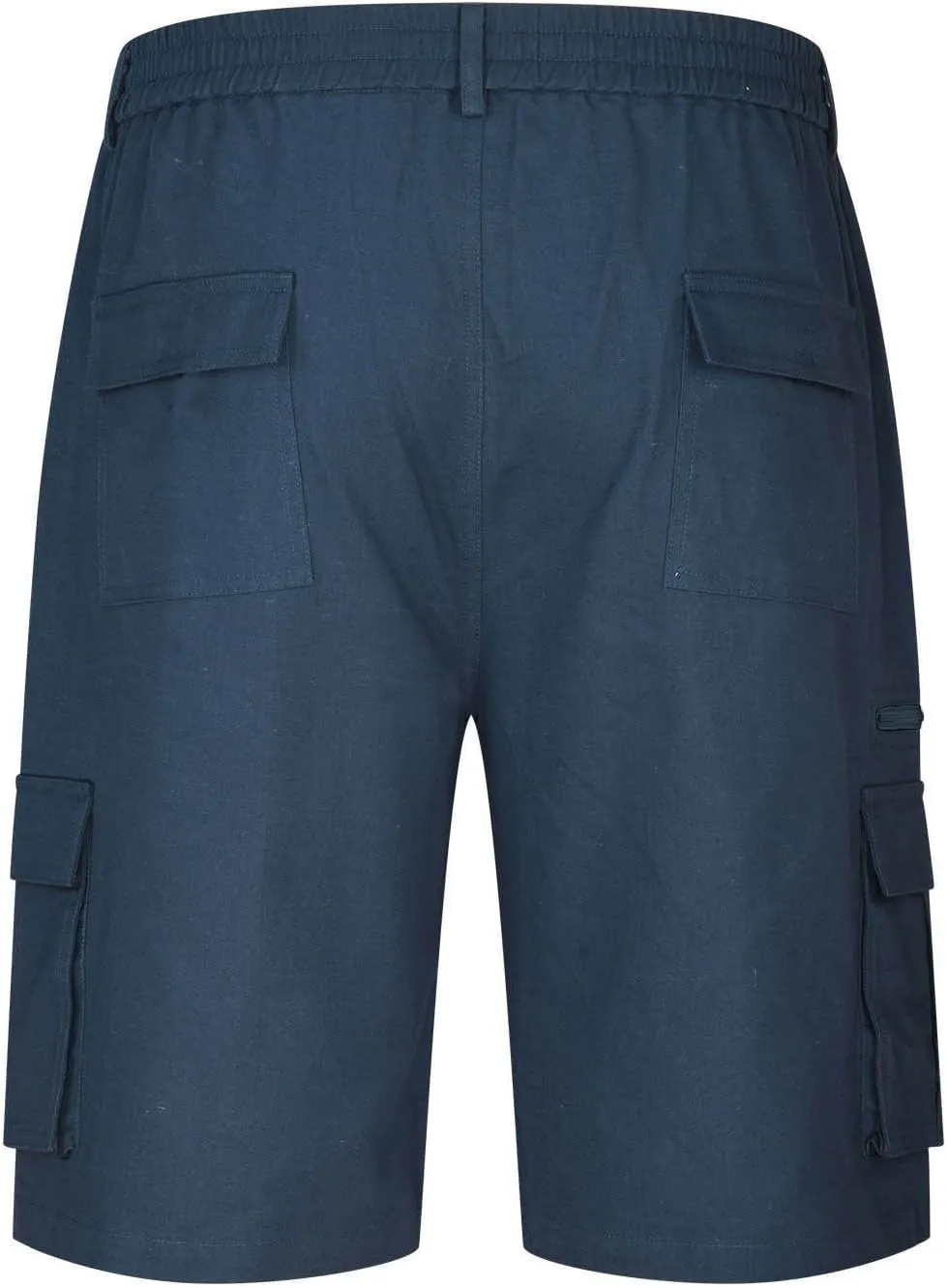 Cargo Shorts for Men Elastic Waist 2024 Summer Casual Bermuda Shorts Drawstring Stretch Loose Shorts & Multi Pockets