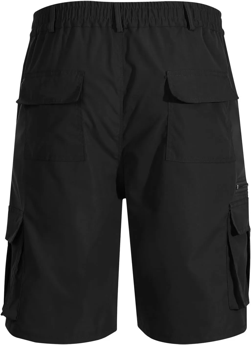 Cargo Shorts for Men Elastic Waist 2024 Summer Casual Bermuda Shorts Drawstring Stretch Loose Shorts & Multi Pockets