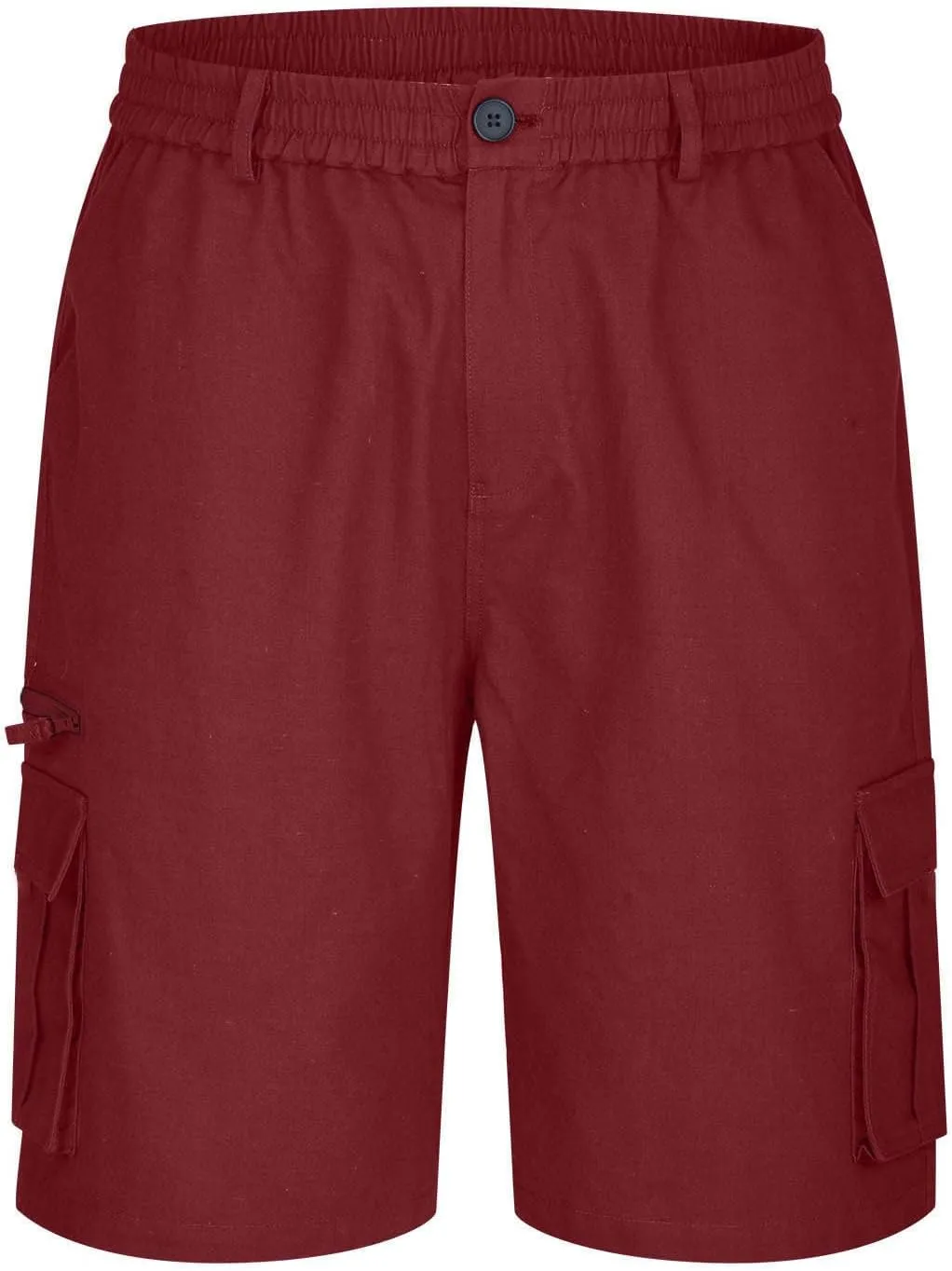 Cargo Shorts for Men Elastic Waist 2024 Summer Casual Bermuda Shorts Drawstring Stretch Loose Shorts & Multi Pockets