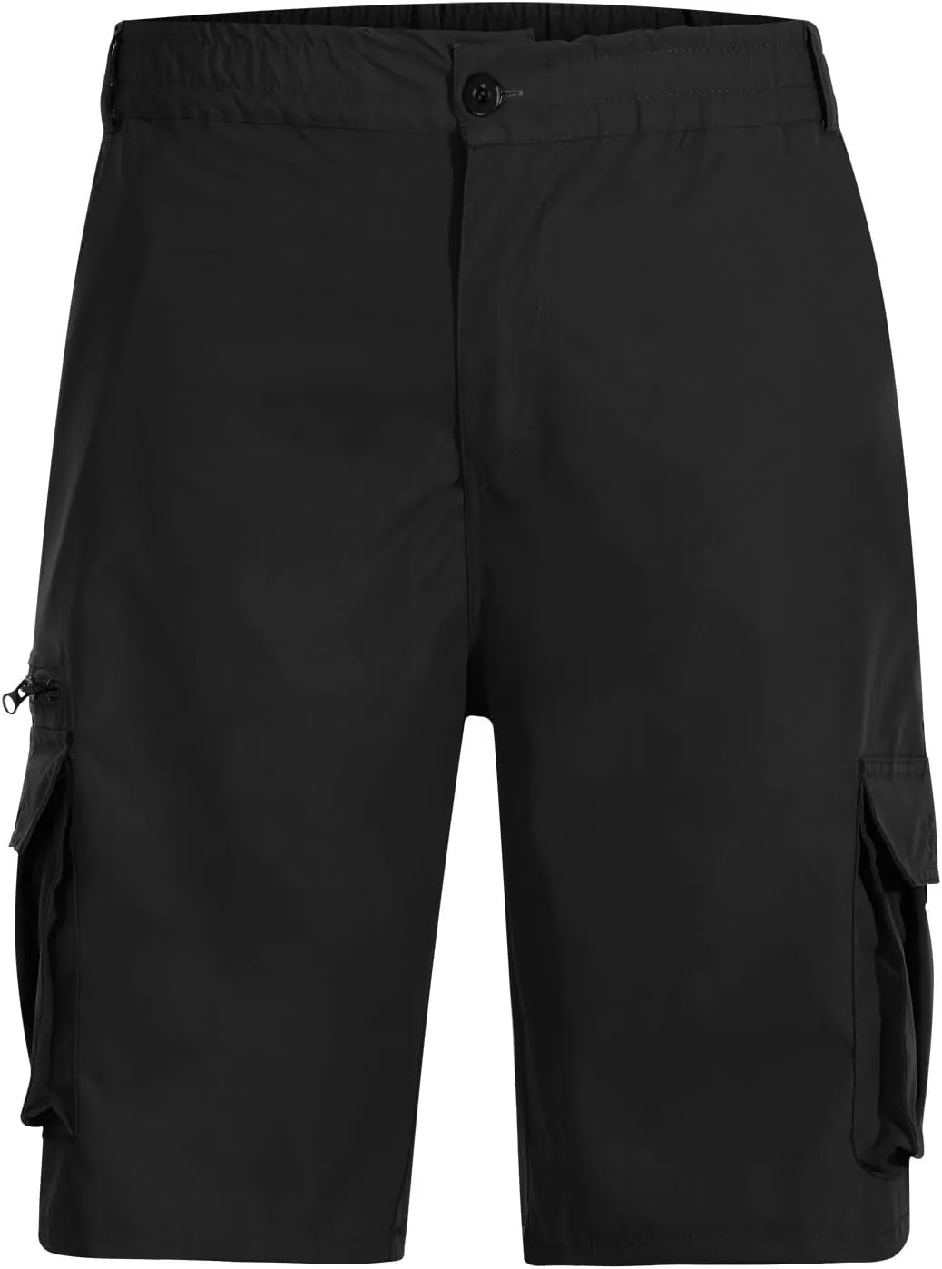 Cargo Shorts for Men Elastic Waist 2024 Summer Casual Bermuda Shorts Drawstring Stretch Loose Shorts & Multi Pockets