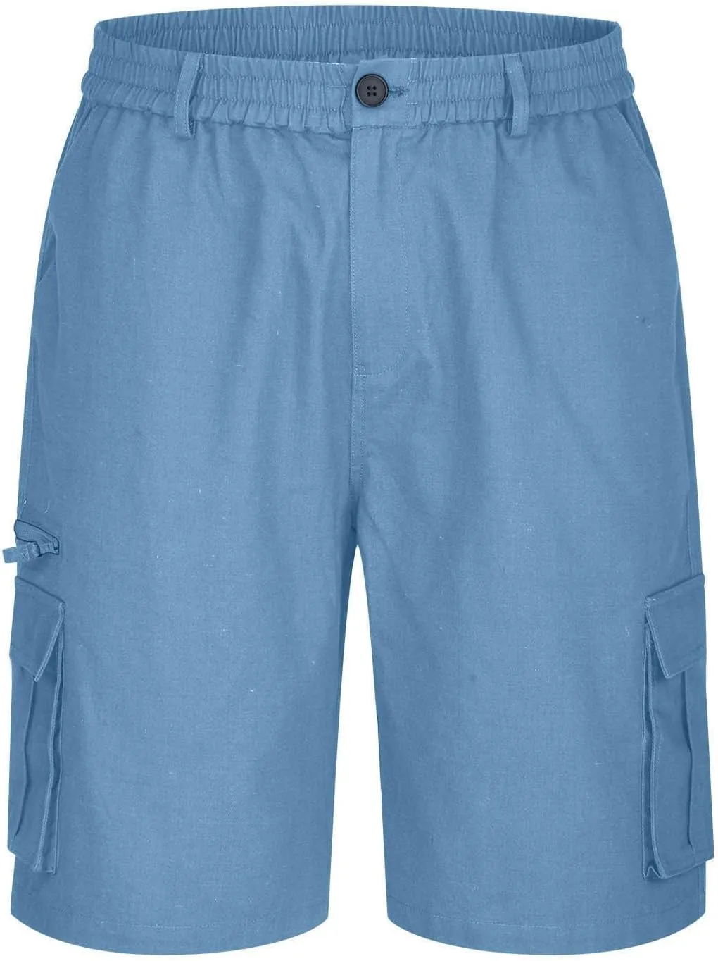 Cargo Shorts for Men Elastic Waist 2024 Summer Casual Bermuda Shorts Drawstring Stretch Loose Shorts & Multi Pockets