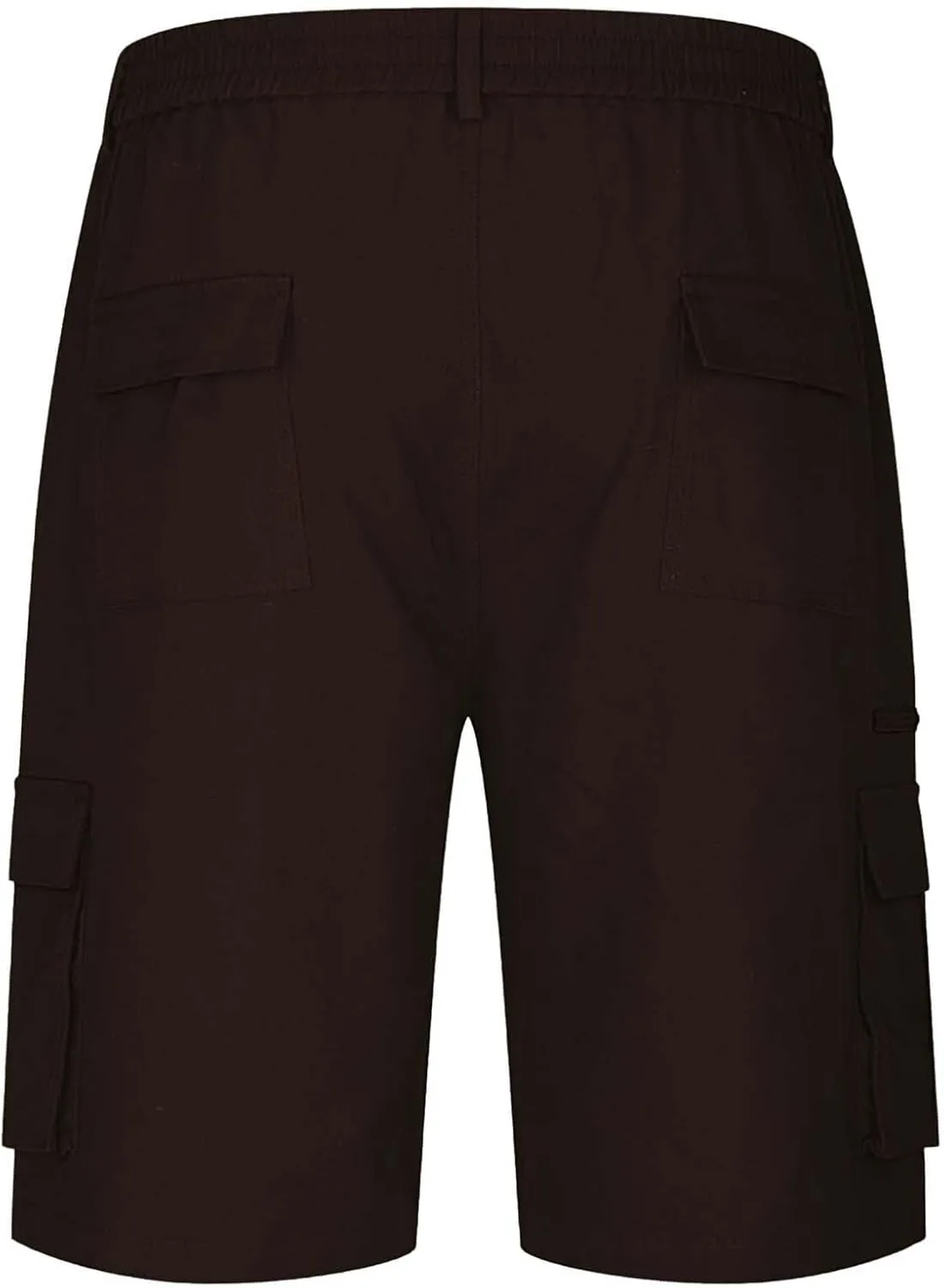 Cargo Shorts for Men Stretch Waist Casual Athletic Hiking Sweat Shorts Knee Length Lightweight Straight Short Pants