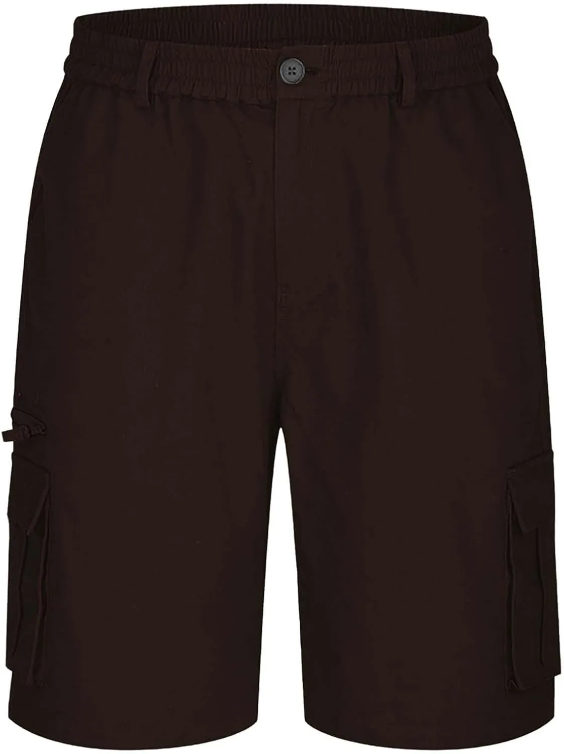 Cargo Shorts for Men Stretch Waist Casual Athletic Hiking Sweat Shorts Knee Length Lightweight Straight Short Pants