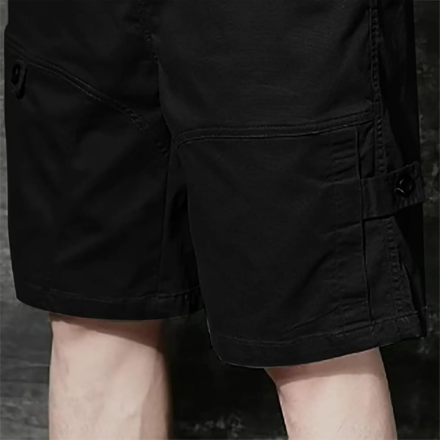 Cargo Shorts for Men Thin Baggy Comfy Retro Functional Sport SweatShorts Trendy Drawstring Summer Shorts with Pockets