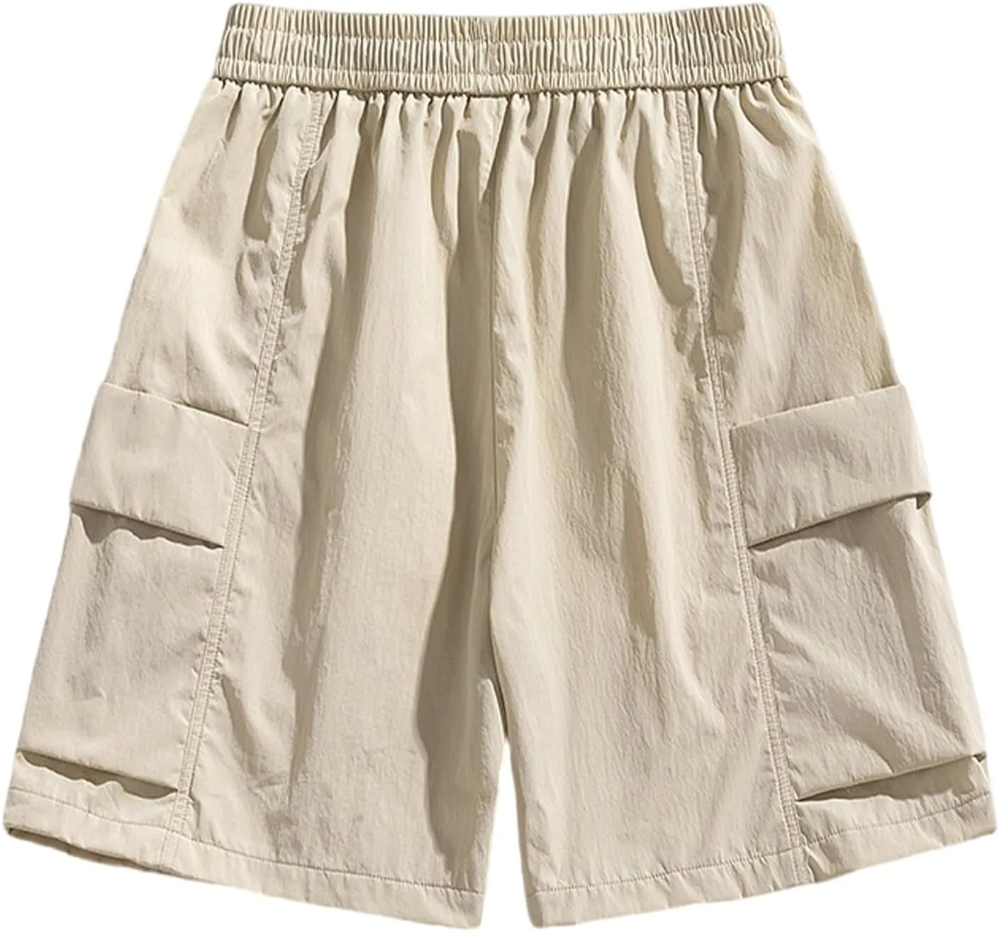 Cargo Shorts for Mens Elastic Waist Drawstring Casual Pants Loose Fit Comfy Summer SweatShorts with Multi Pocket 2025