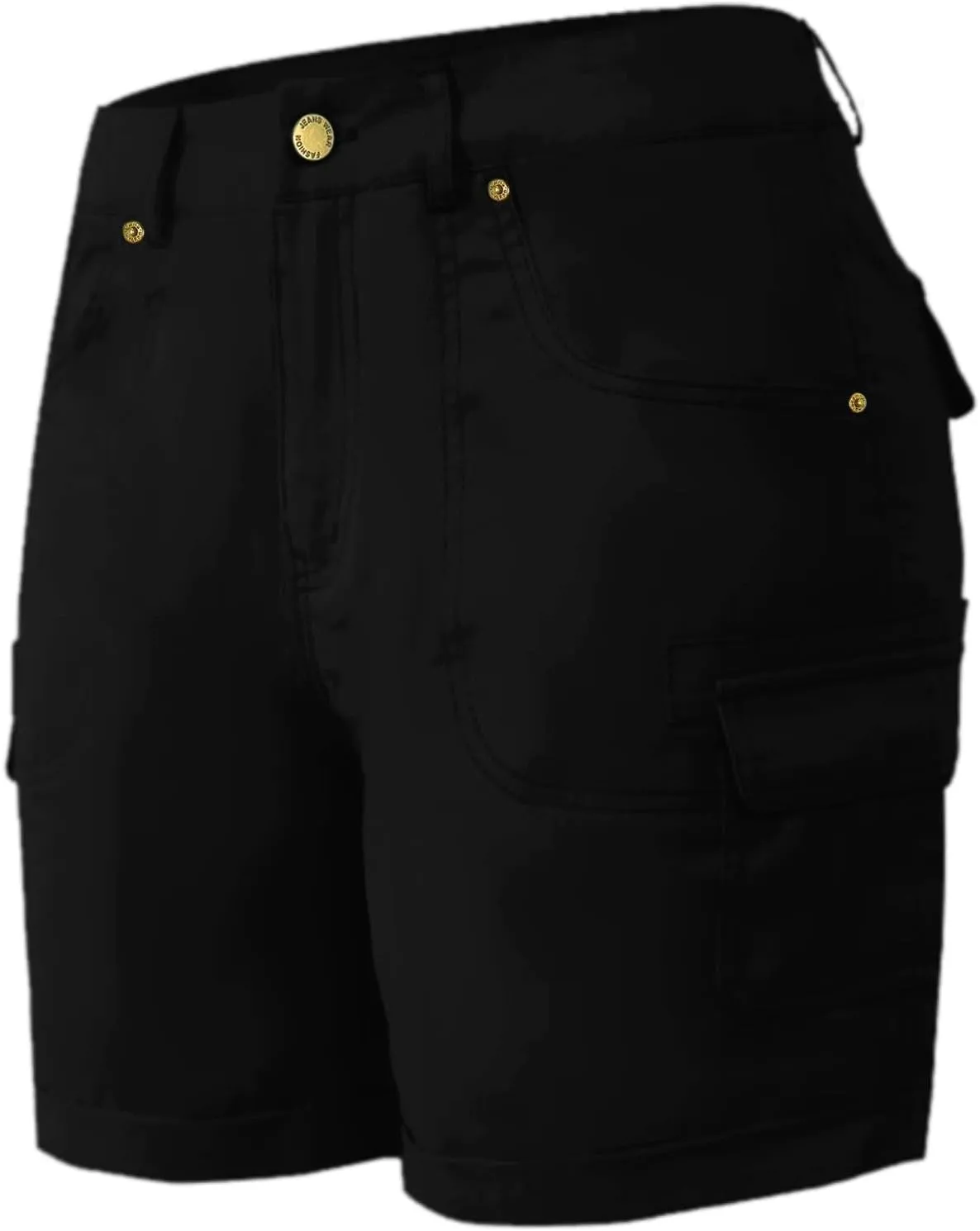 Cargo Shorts Women High Waisted Casual Pull On Hiking Shorts Lightweight Plus Size Summer Loose Fit Short Pants Clothes