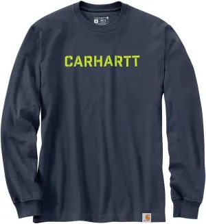 Carhartt Men's 105951 Loose Fit Heavyweight Long-Sleeve Logo Graphic T-Shirt