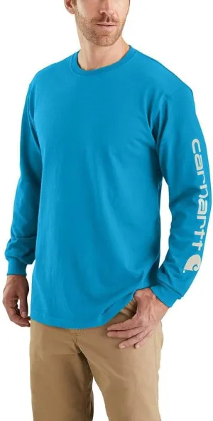 Carhartt Men's Loose Fit Heavyweight Long Logo Sleeve Graphic T-Shirt