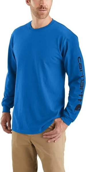 Carhartt Men's Loose Fit Heavyweight Long Logo Sleeve Graphic T-Shirt