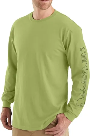 Carhartt Men's Loose Fit Heavyweight Long Logo Sleeve Graphic T-Shirt