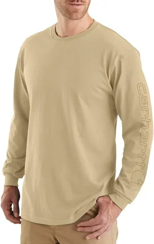 Carhartt Men's Loose Fit Heavyweight Long Logo Sleeve Graphic T-Shirt