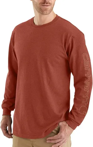 Carhartt Men's Loose Fit Heavyweight Long Logo Sleeve Graphic T-Shirt