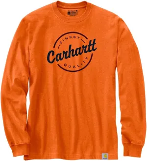 Carhartt Men's Loose Fit Heavyweight Long-Sleeve Script Graphic T-Shirt