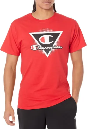 Champion Men's Classic T Shirt, Triangle Graphic