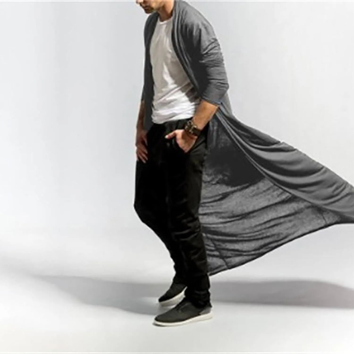 Coat For Men Solid Color Pockets Hooded Coat Men'S Thickened Coat Men'S Jacket Black Leather Trench Coat Men Mens
