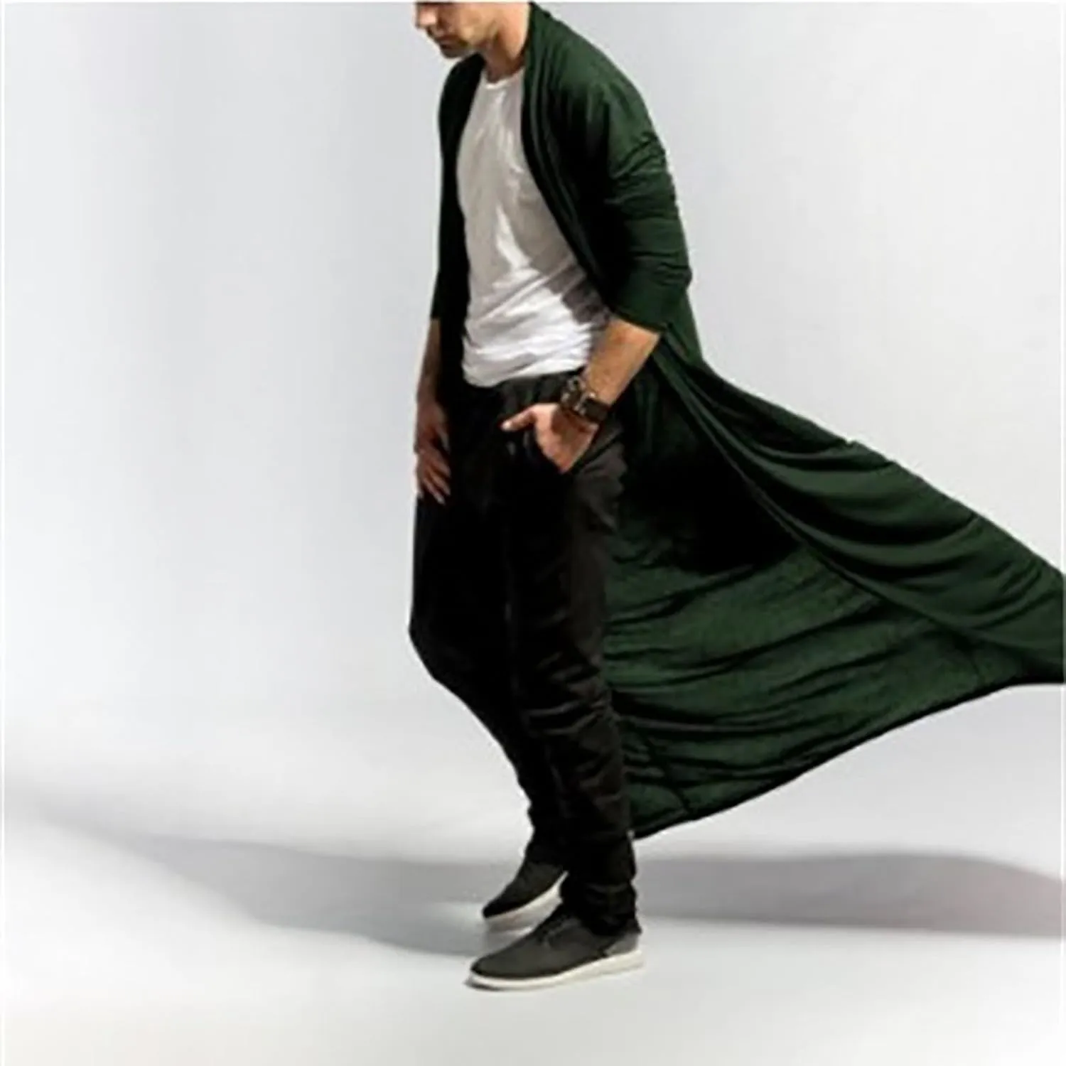 Coat For Men Solid Color Pockets Hooded Coat Men'S Thickened Coat Men'S Jacket Black Leather Trench Coat Men Mens