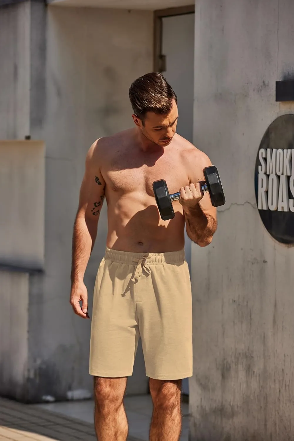 COOFANDY Men's Sweat Shorts 7 Inch Athletic Workout Shorts 2 Pack Casual Lounge Joggers Short Pants with Pockets