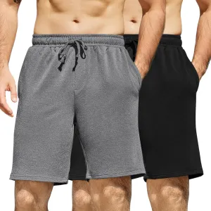 COOFANDY Men's Sweat Shorts 7 Inch Athletic Workout Shorts 2 Pack Casual Lounge Joggers Short Pants with Pockets