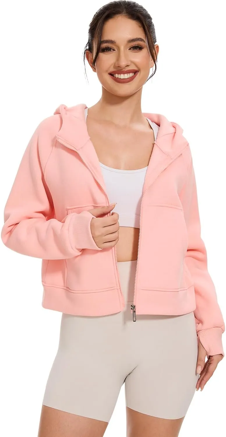 Cosy Pyro Womens Zip Up Hoodies Fleece Jackets Long Sleeve Sweatshirts Fall Fashion Outfits 2025