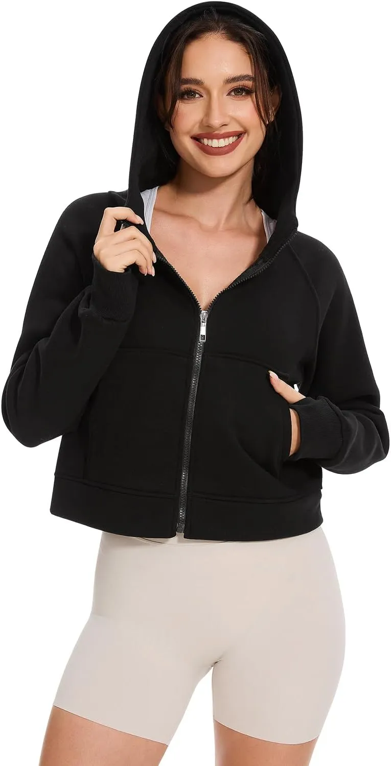 Cosy Pyro Womens Zip Up Hoodies Fleece Jackets Long Sleeve Sweatshirts Fall Fashion Outfits 2025