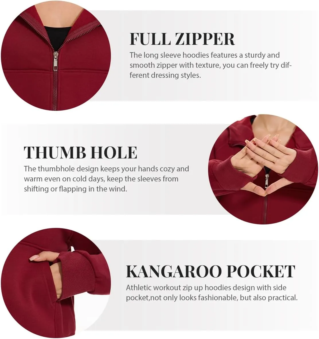 Cosy Pyro Womens Zip Up Hoodies Fleece Jackets Long Sleeve Sweatshirts Fall Fashion Outfits 2025