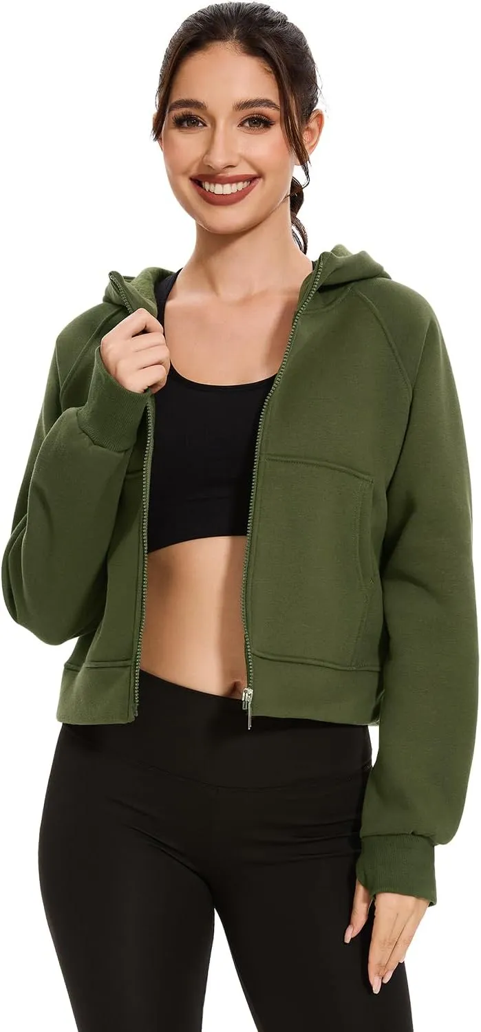 Cosy Pyro Womens Zip Up Hoodies Fleece Jackets Long Sleeve Sweatshirts Fall Fashion Outfits 2025