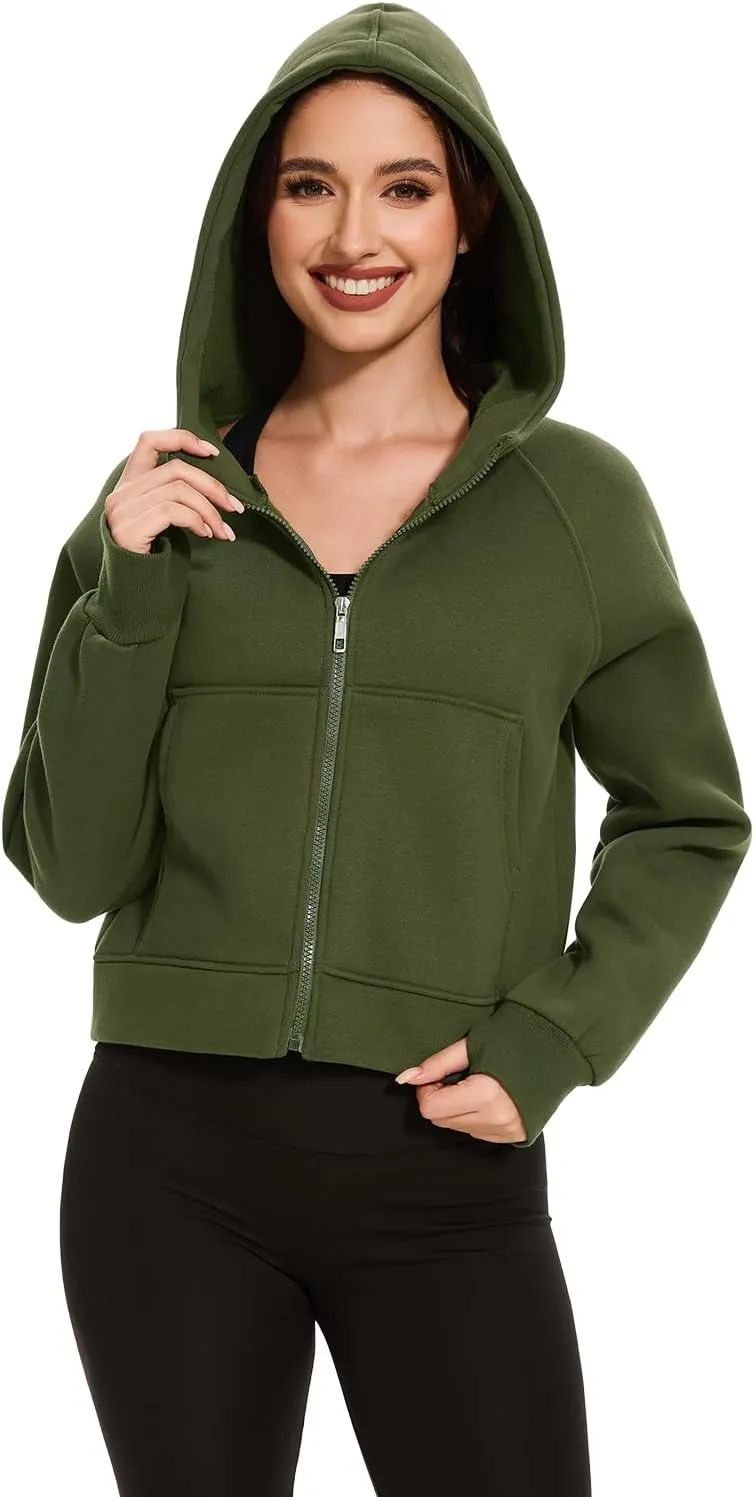 Cosy Pyro Womens Zip Up Hoodies Fleece Jackets Long Sleeve Sweatshirts Fall Fashion Outfits 2025