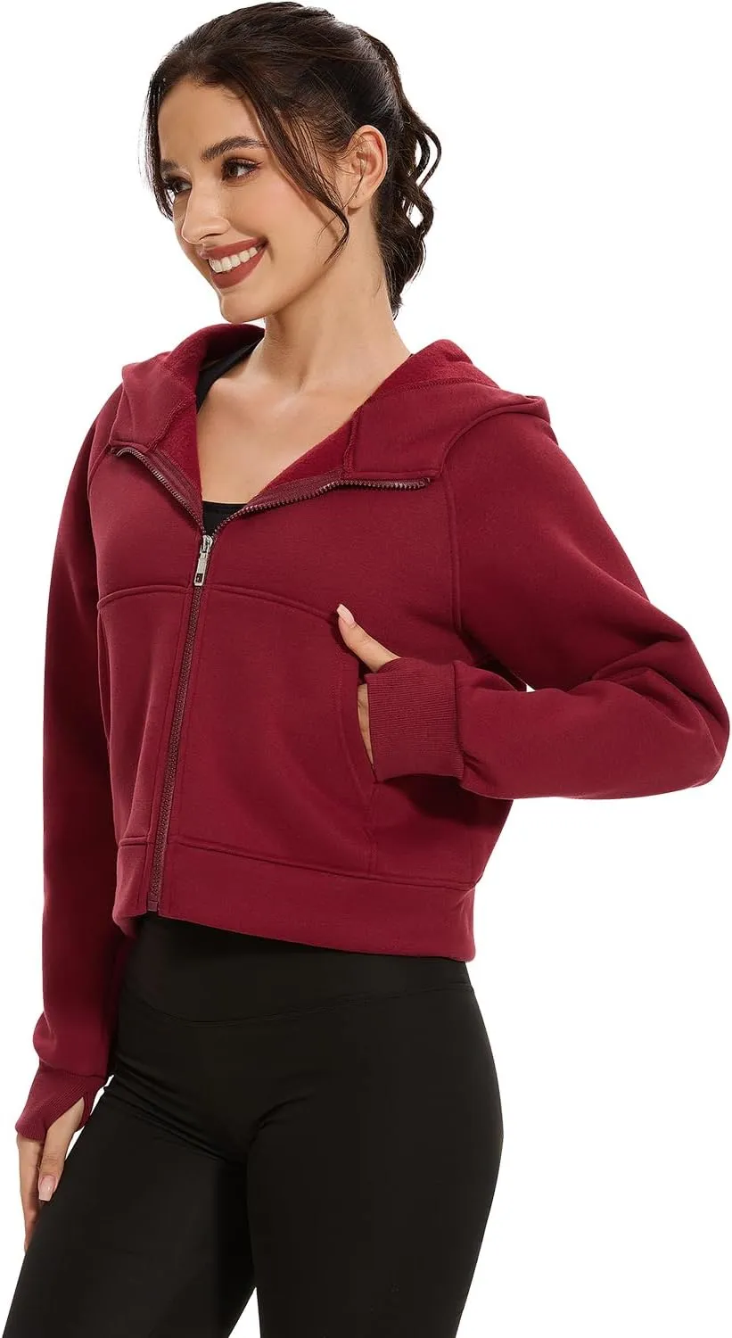 Cosy Pyro Womens Zip Up Hoodies Fleece Jackets Long Sleeve Sweatshirts Fall Fashion Outfits 2025